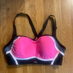 VSX Women's Pink and Black Sports Bra